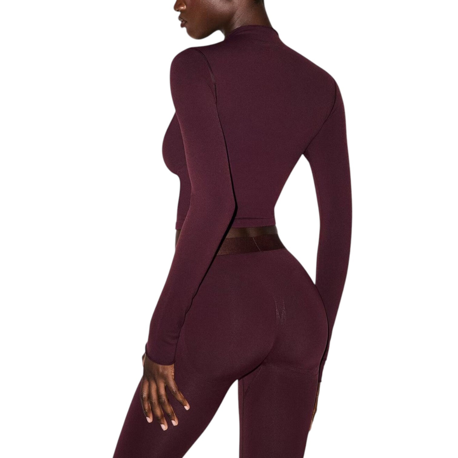 (WMNS) Nike x SKIMS Vintage Seamless Mock-Neck Crop Bra 'Currant' TPLST7919W-CUR