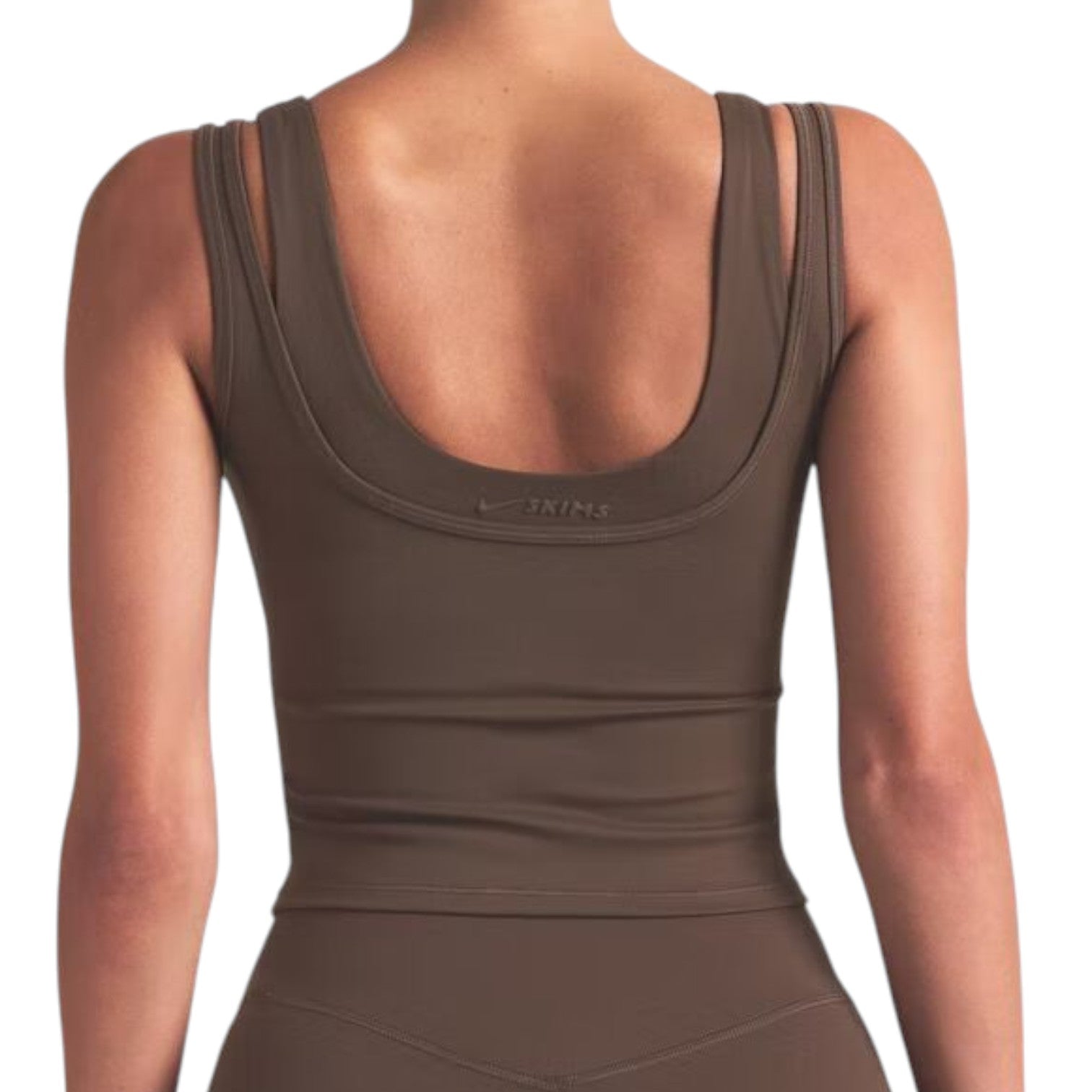 (WMNS) Nike x SKIMS Matte Double-Strap Scoop Tank Top 'Dark Sepia' TPTNK10540W-DSP