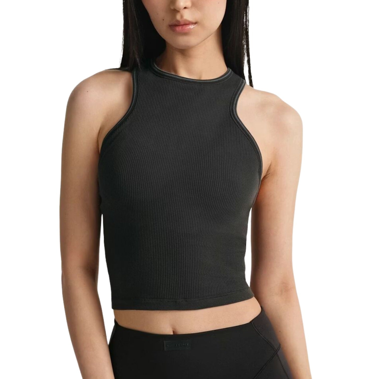 (WMNS) Nike x SKIMS Ribbed Seamless Racer Front Tank 'Obsidian' TPTNK11000W-OAR