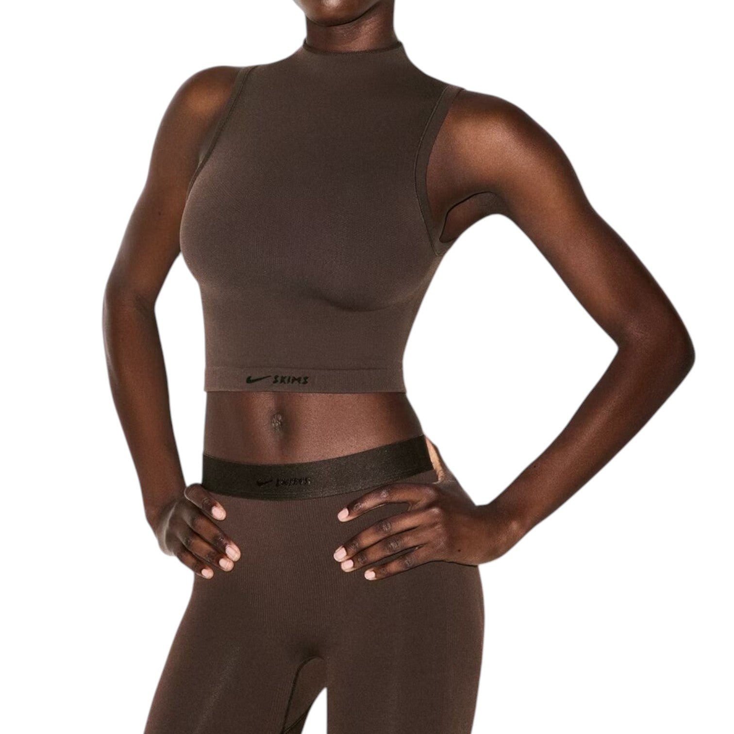 (WMNS) Nike x SKIMS Vintage Seamless Mock-Neck Long-Line Bra 'Phoenix' TPTNK2954-PHO