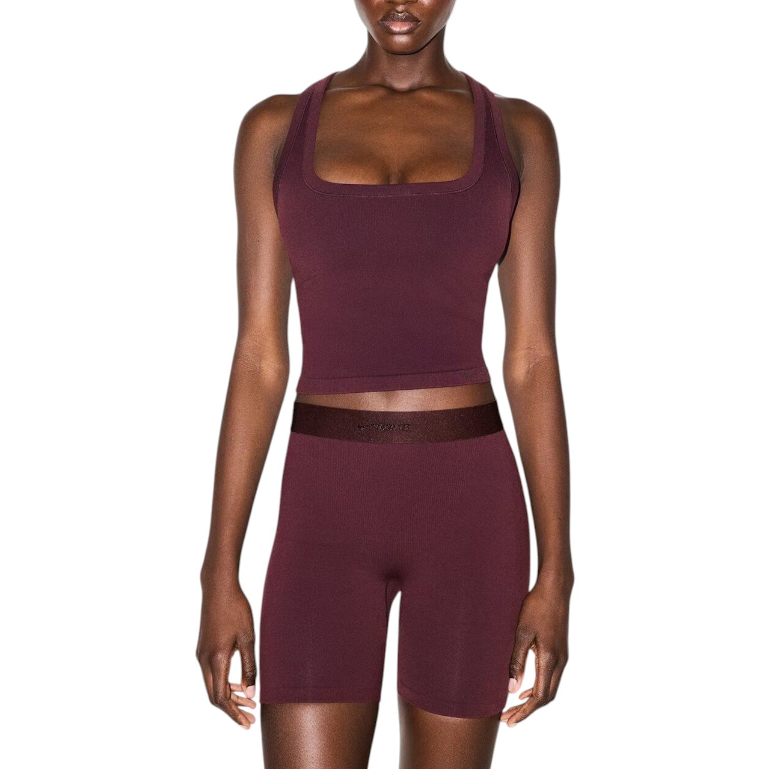 (WMNS) Nike x SKIMS Vintage Seamless Racerback Tank 'Currant' TPTNK5160W-CUR