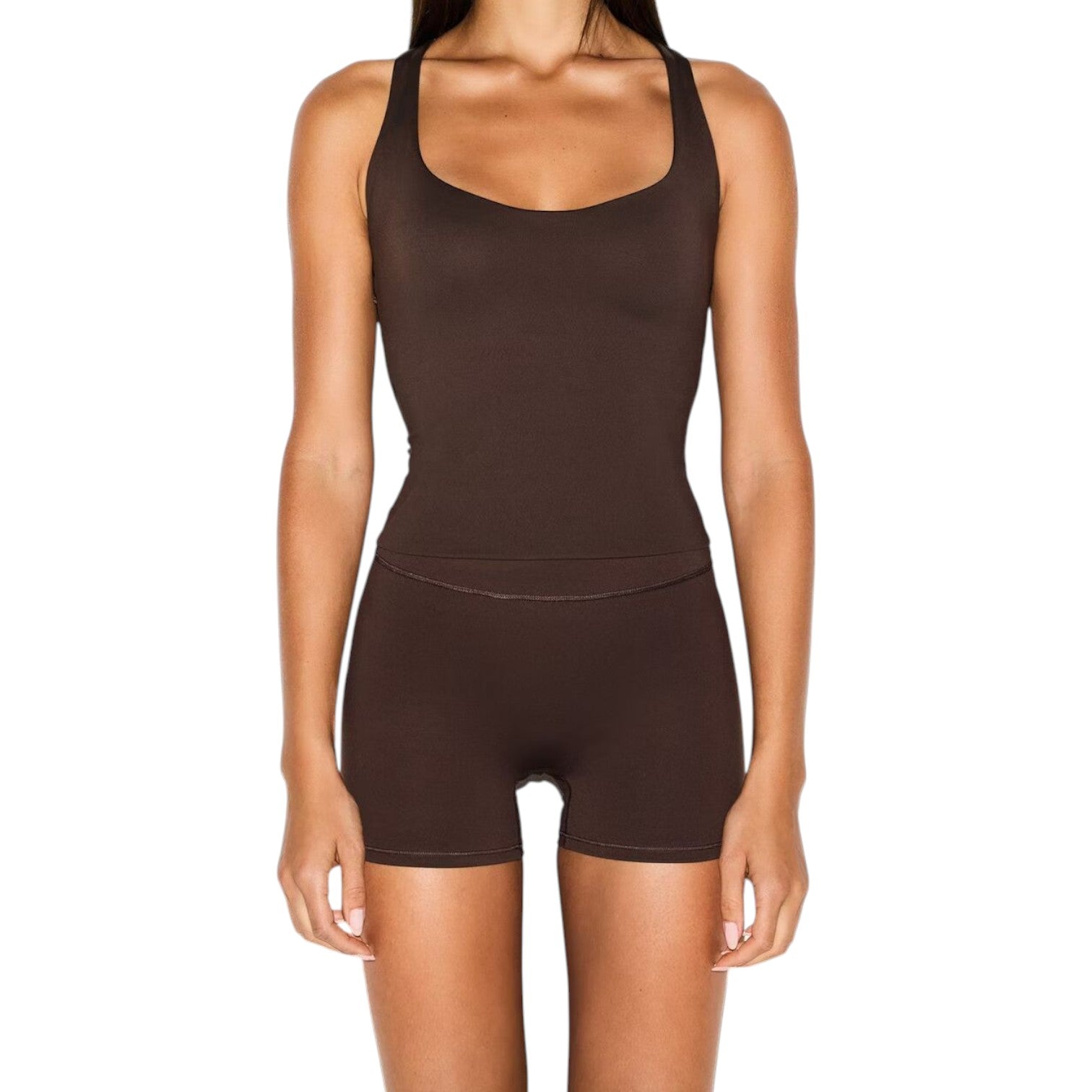 (WMNS) Nike x SKIMS Matte Racerback Tank 'Dark Sepia' TPTNK7383W-DSP