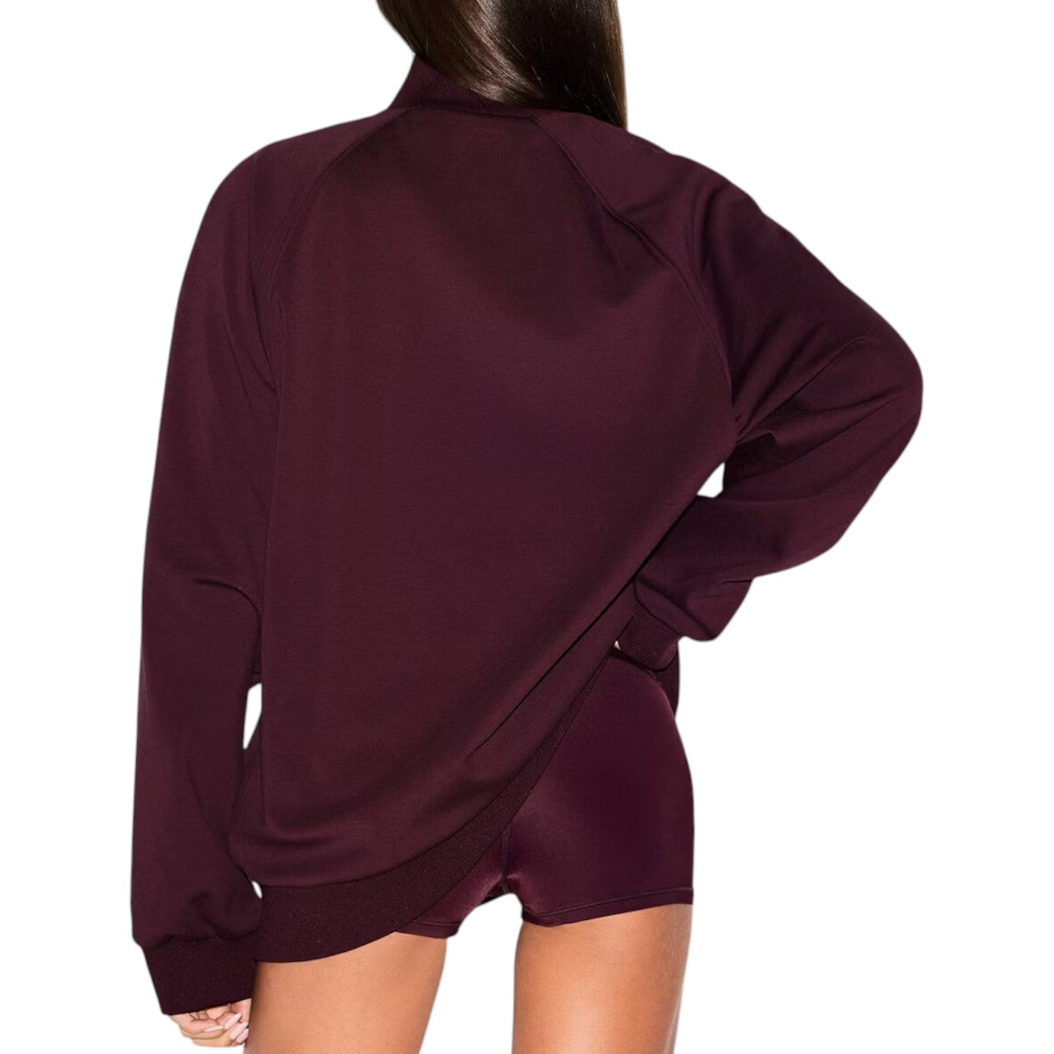 (WMNS) Nike x SKIMS Matte Tricot Oversized Full-Zip Track Jacket 'Currant' TPZUP4885-CUR