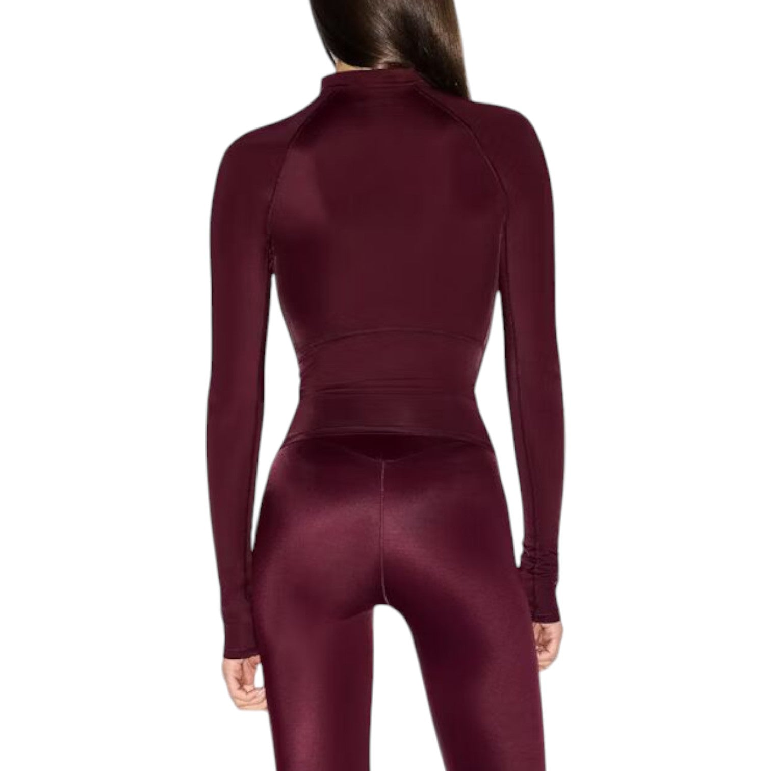 (WMNS) Nike x SKIMS Shine Long-Sleeve Half-Zip Top 'Currant' TPZUP7350W-CUR