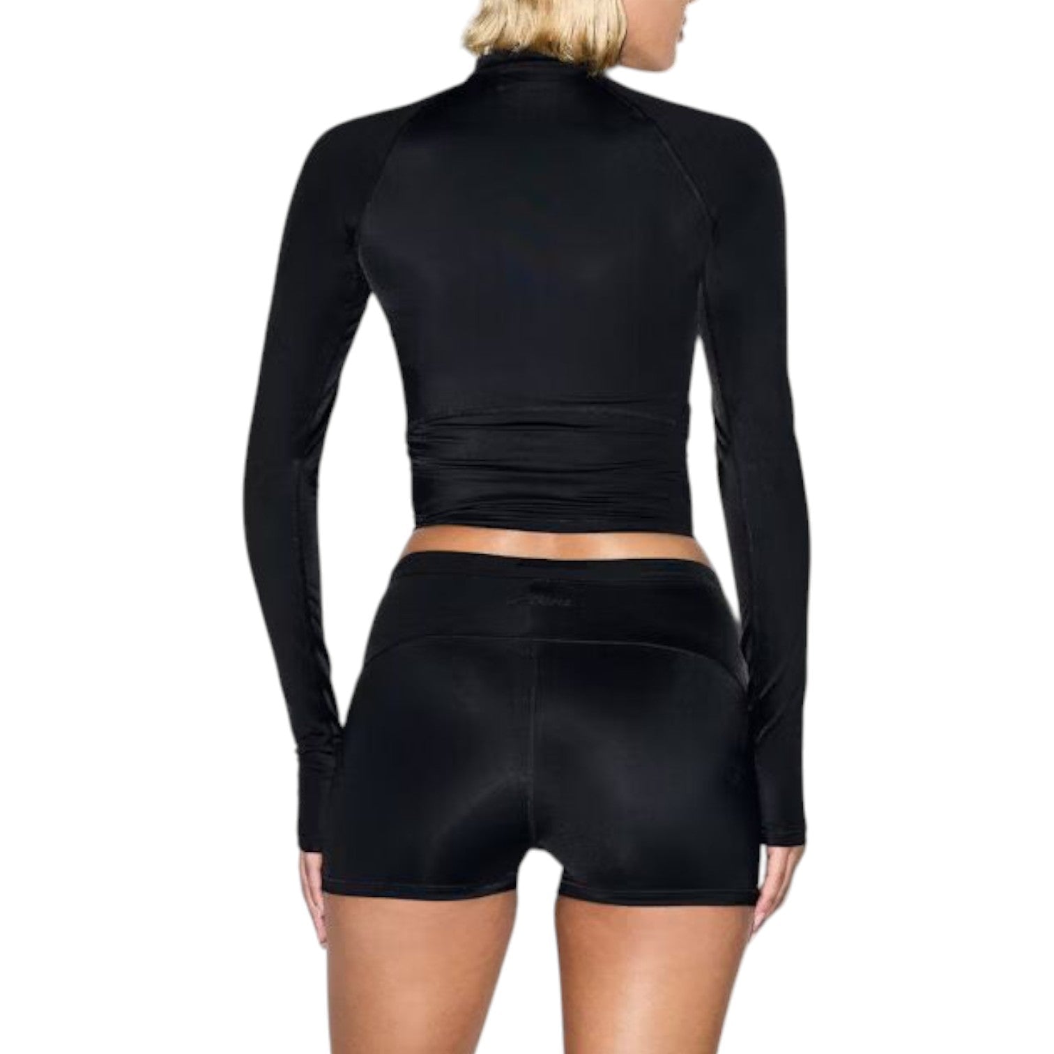 (WMNS) Nike x SKIMS Shine Long-Sleeve Half-Zip Top 'Obsidian' TPZUP7350W-OBD