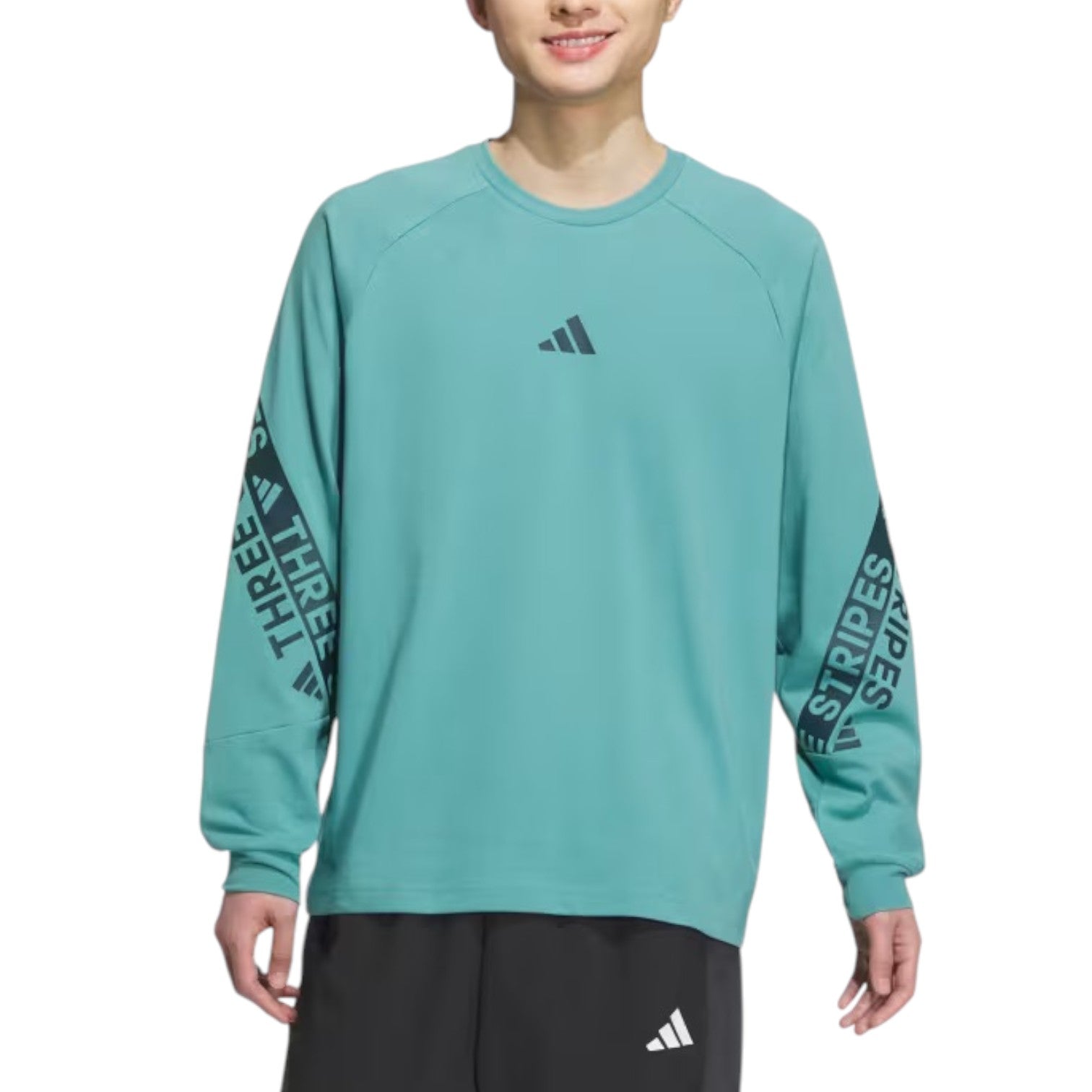 adidas Wording Pack Loose Fit Long Sleeve T-Shirt 'Blue' KA1281