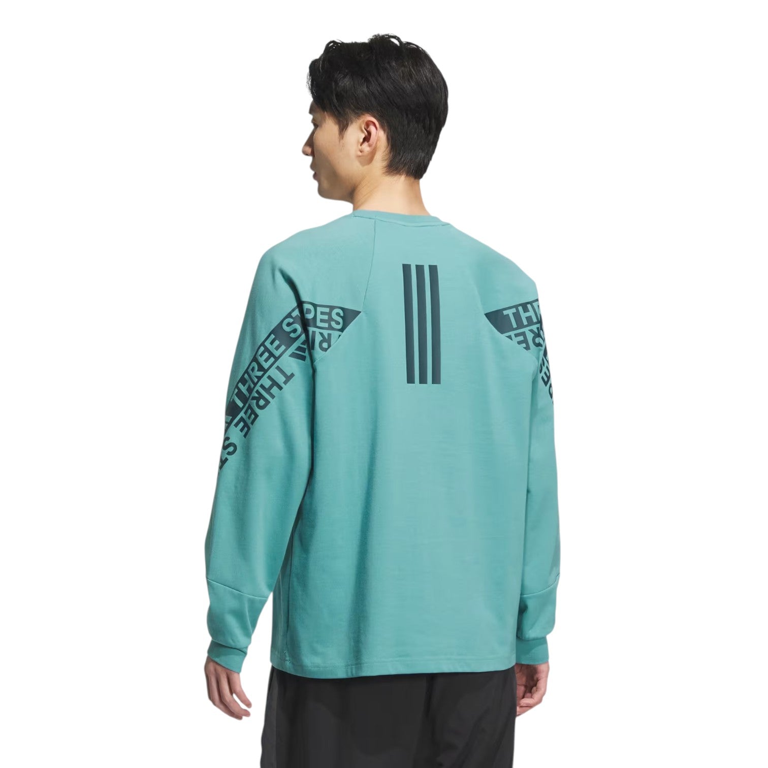 adidas Wording Pack Loose Fit Long Sleeve T-Shirt 'Blue' KA1281