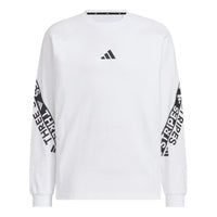 adidas Wording Pack Loose Fit Long Sleeve T-Shirt 'White' KA1283