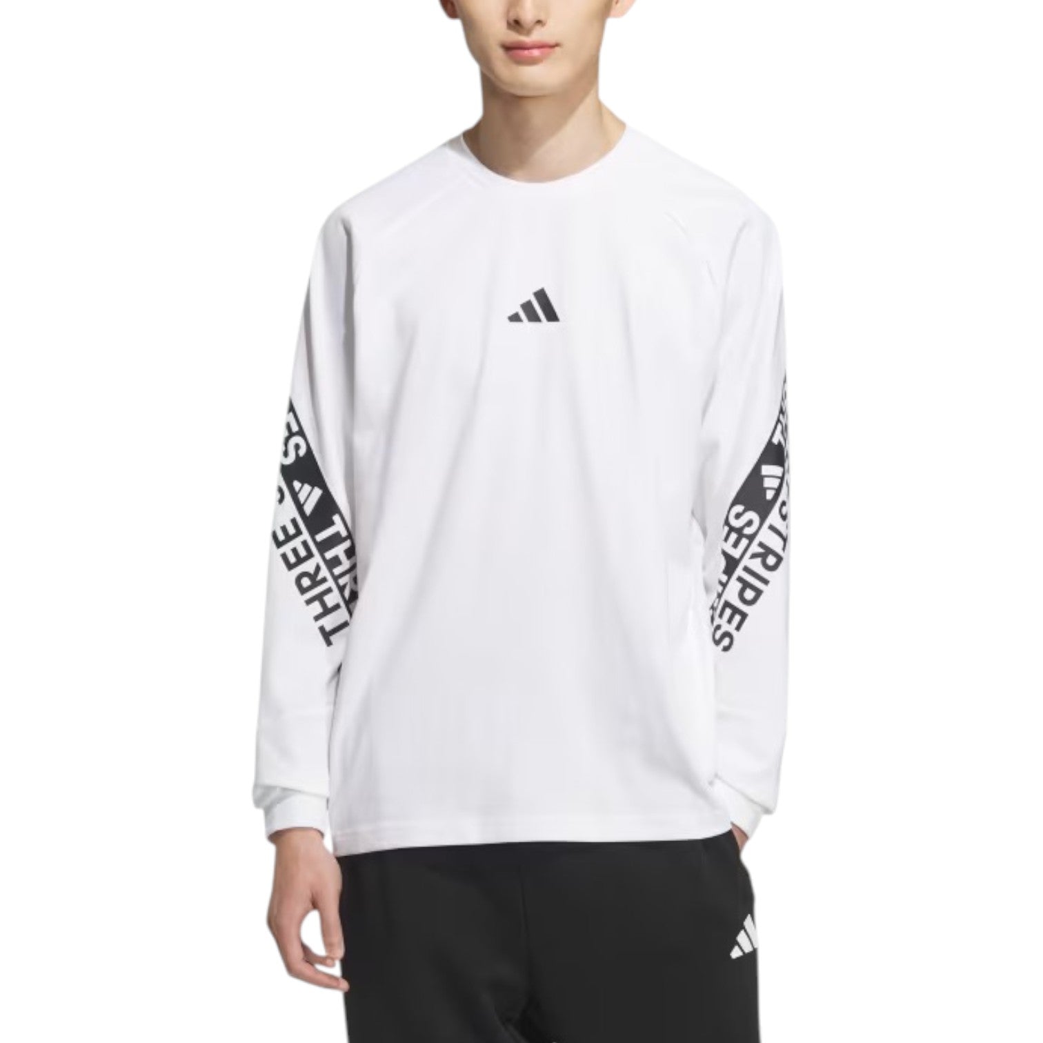 adidas Wording Pack Loose Fit Long Sleeve T-Shirt 'White' KA1283