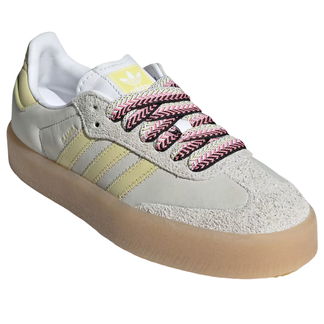 (WMNS) adidas Sambae 'White Grey Powder Yellow' JI2739