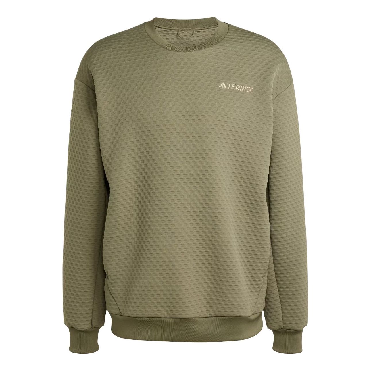 adidas Terrex Xploric Crewneck Sweatshirt Asia Sizing 'Olive Green' IM8256