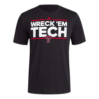 adidas Texas Tech T-shirt Asia Sizing 'Black' JN4610