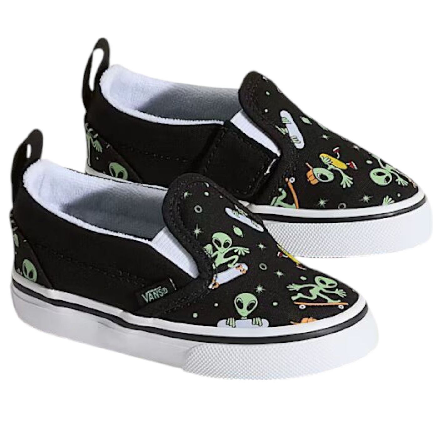 (TD) Vans Classic Slip-On V 'Black Green' VN000D0SYJ7