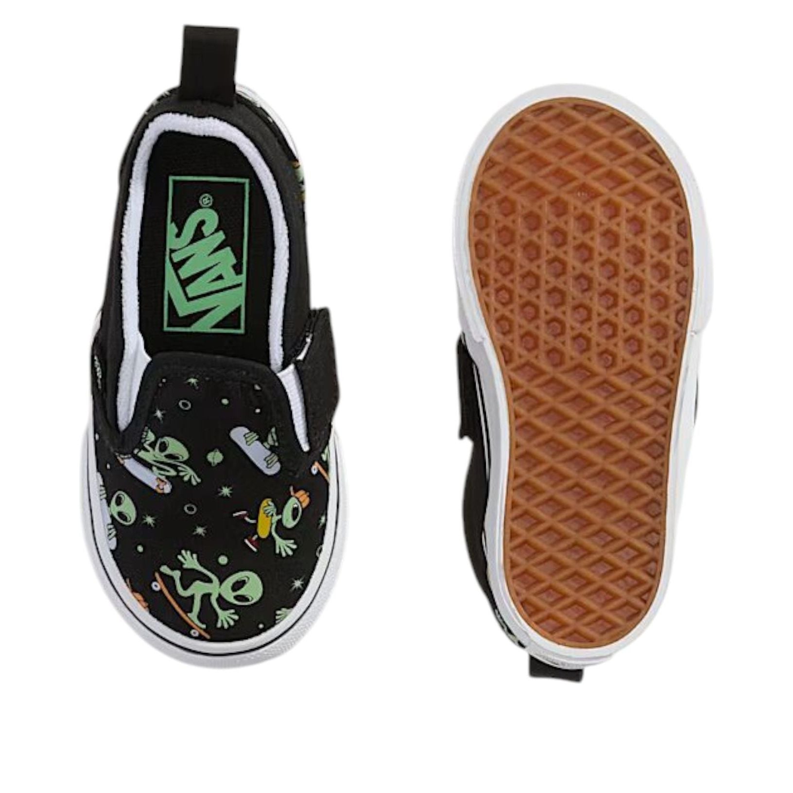 (TD) Vans Classic Slip-On V 'Black Green' VN000D0SYJ7