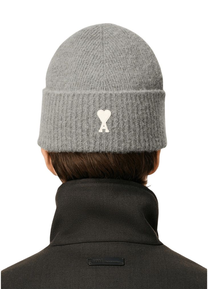 AMI FW25 Beanie 'Gray' UBO005-KN0135-058