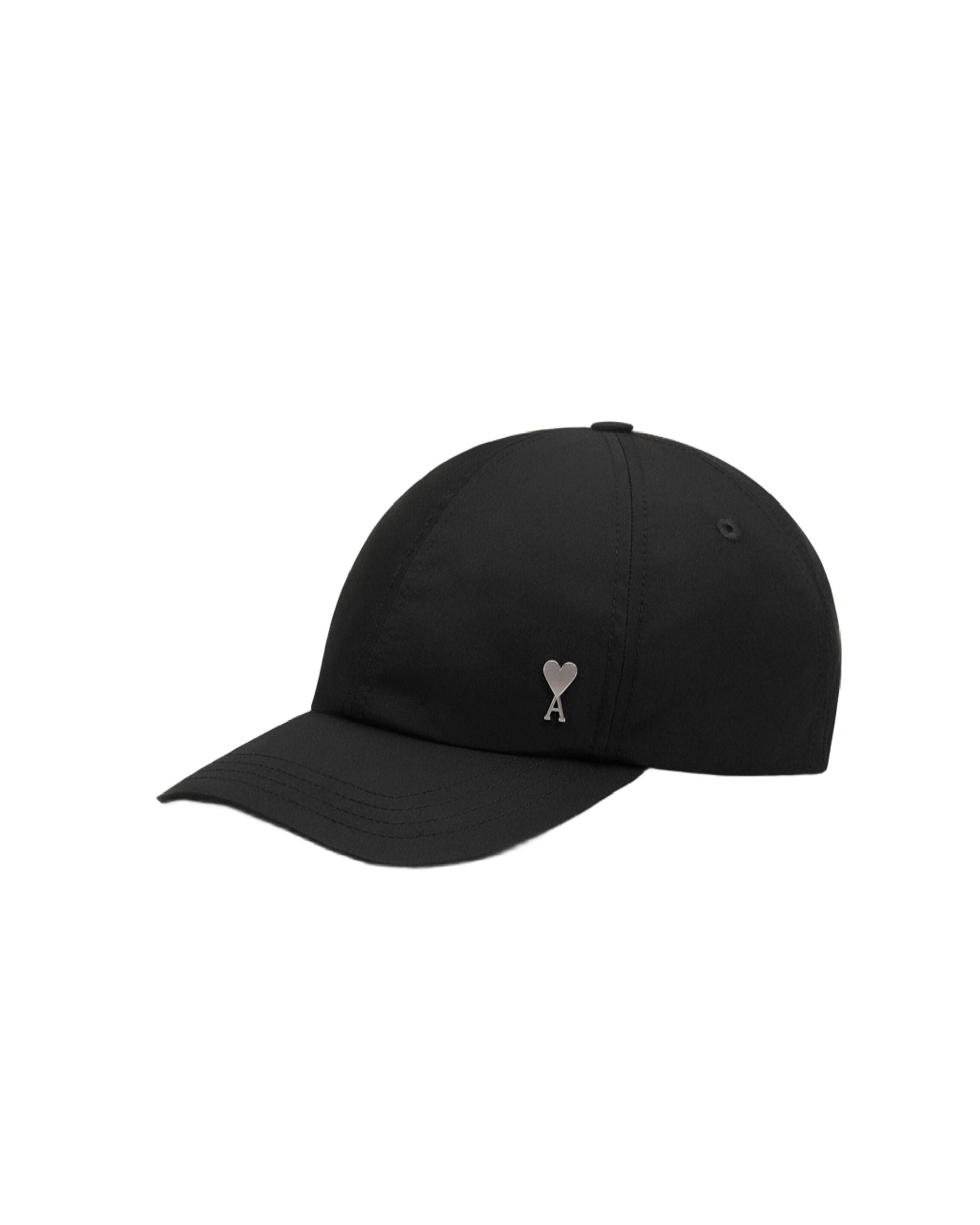 AMI SS26 Nylon Ami De Coeur Stud Cap 'Black' UCP268-PA0037-001