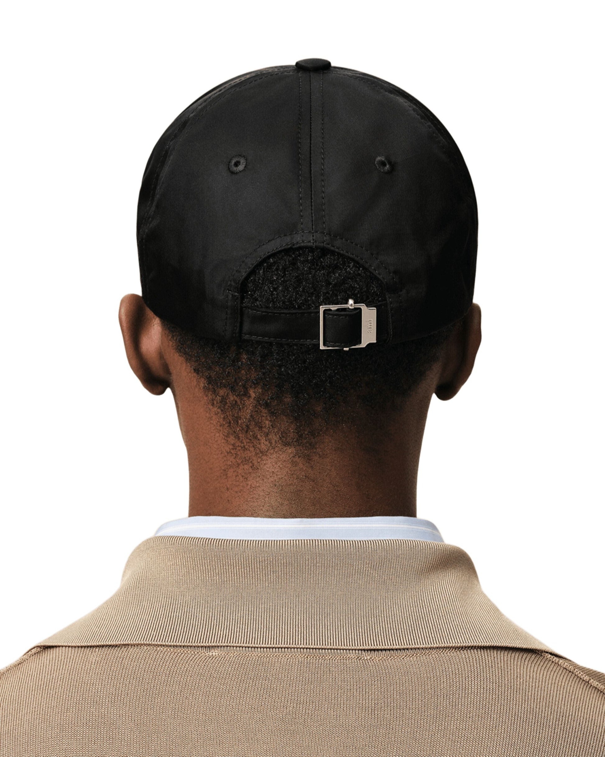 AMI SS26 Nylon Ami De Coeur Stud Cap 'Black' UCP268-PA0037-001