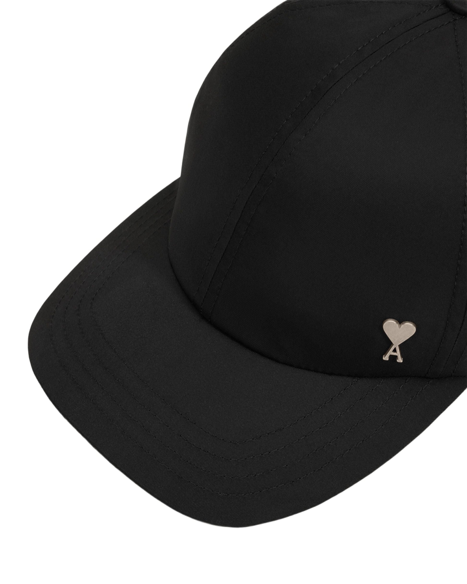 AMI SS26 Nylon Ami De Coeur Stud Cap 'Black' UCP268-PA0037-001