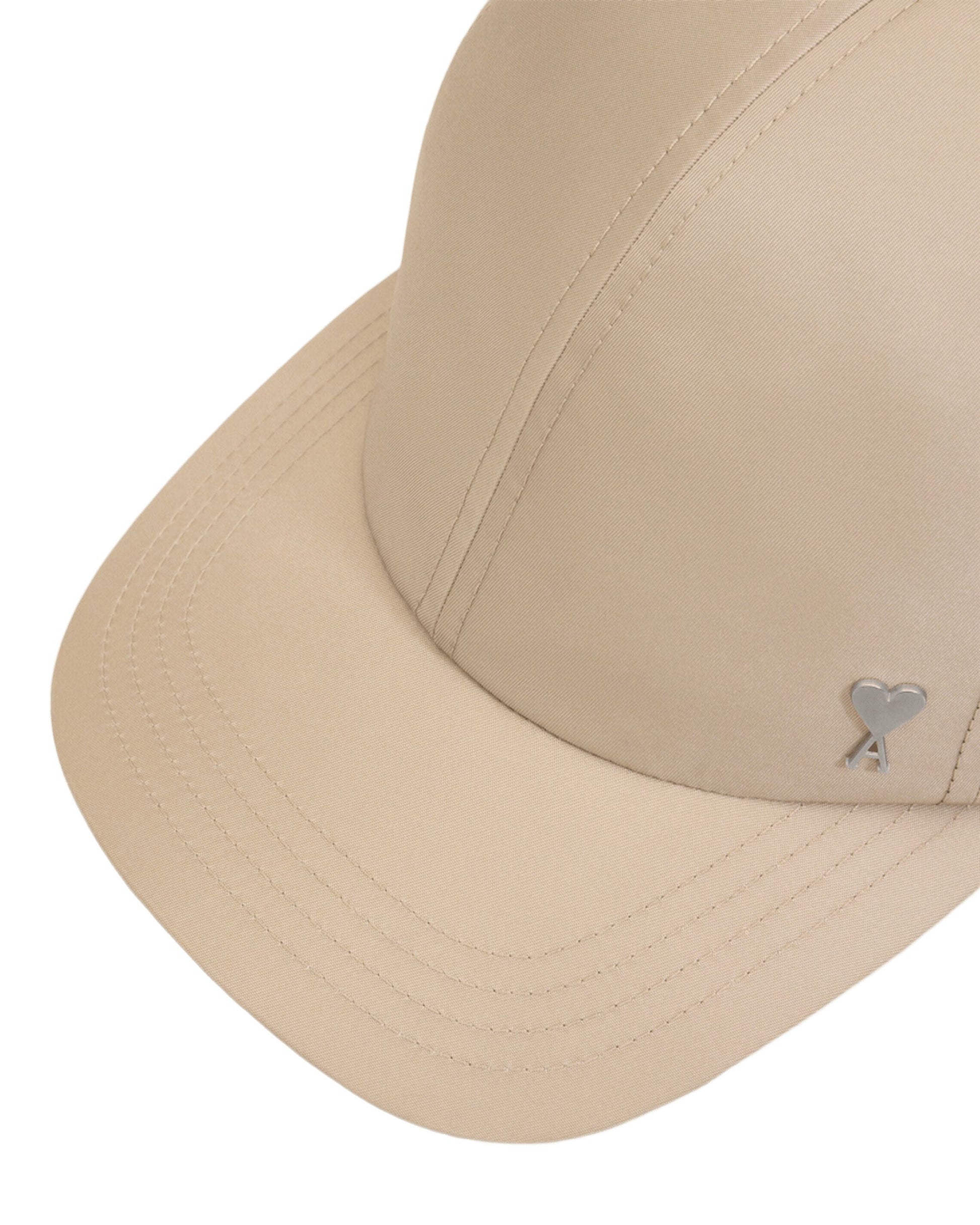 AMI SS26 Beige Nylon Ami De Coeur Stud Cap 'Taupe Beige' UCP268-PA0037-A036