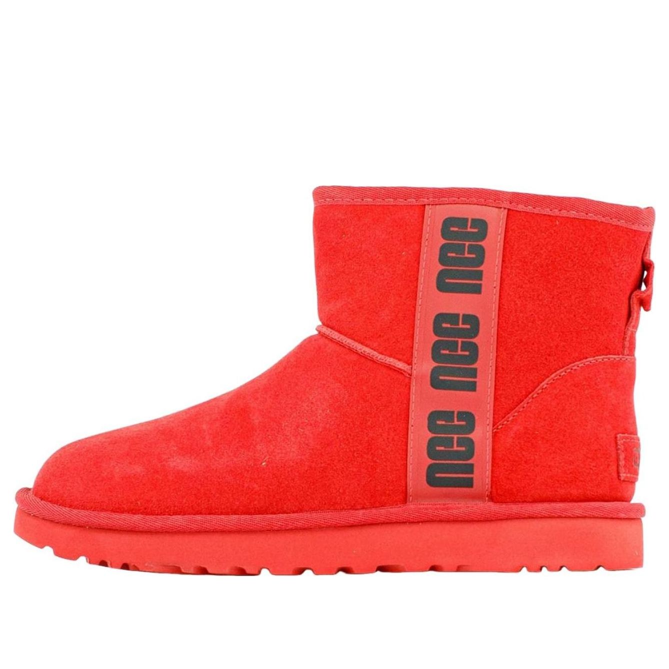 (WMNS) UGG Classic Mini Side Logo Boot 'Samba Red Black' 1122558-SRBCK