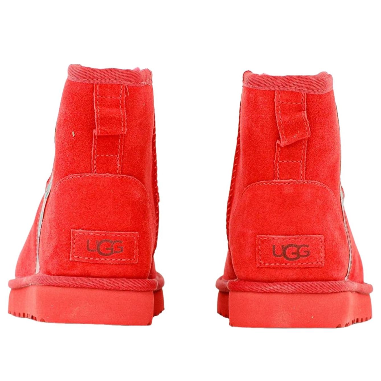 (WMNS) UGG Classic Mini Side Logo Boot 'Samba Red Black' 1122558-SRBCK
