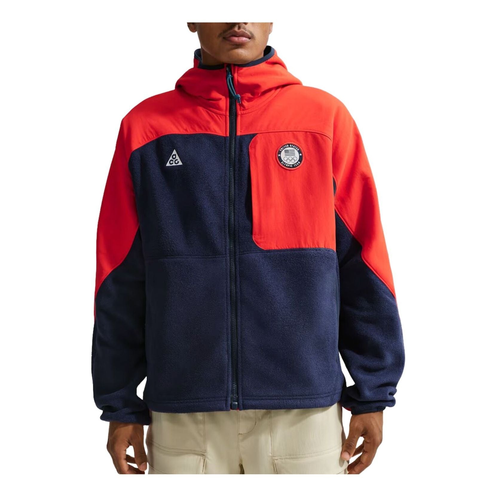 Nike ACG x Team USA Full-Zip Jacket 'Obsidian Chile Red' HQ5324-451