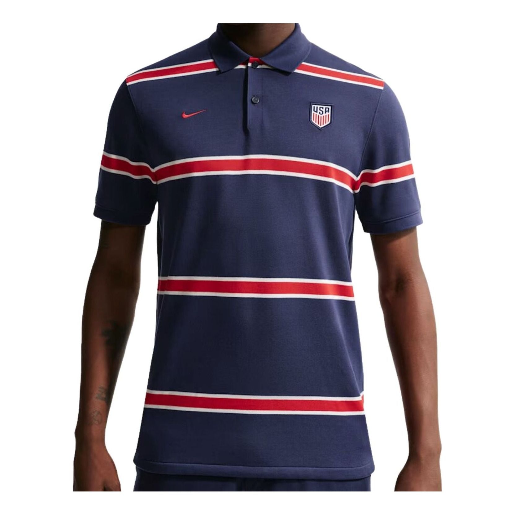 Nike USMNT 2026 Polo Shirt  'Midnight Navy Sail University Red' IB6216-410