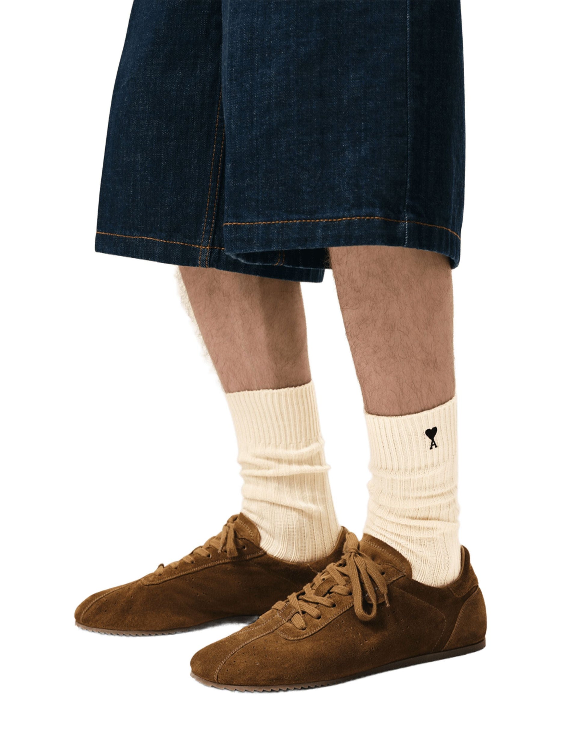 AMI SS26 Cotton Three Pack Black Ami De Coeur Socks 'Off White Grey Black' USC611-AK0007-A148
