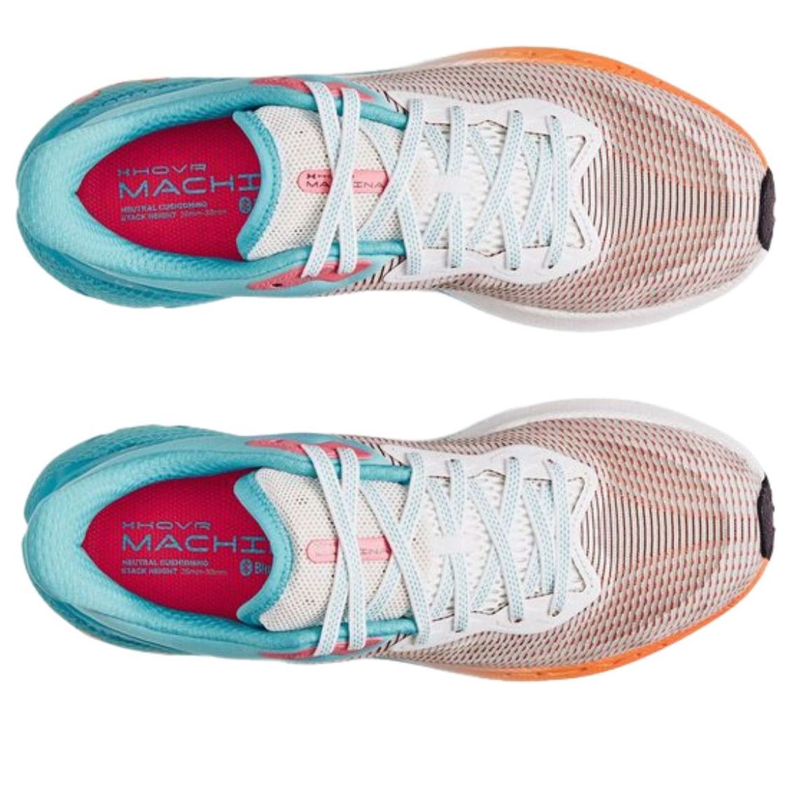 (WMNS) Under Armour HOVR Machina Breeze 'Blue Orange Grey' 3026264-301