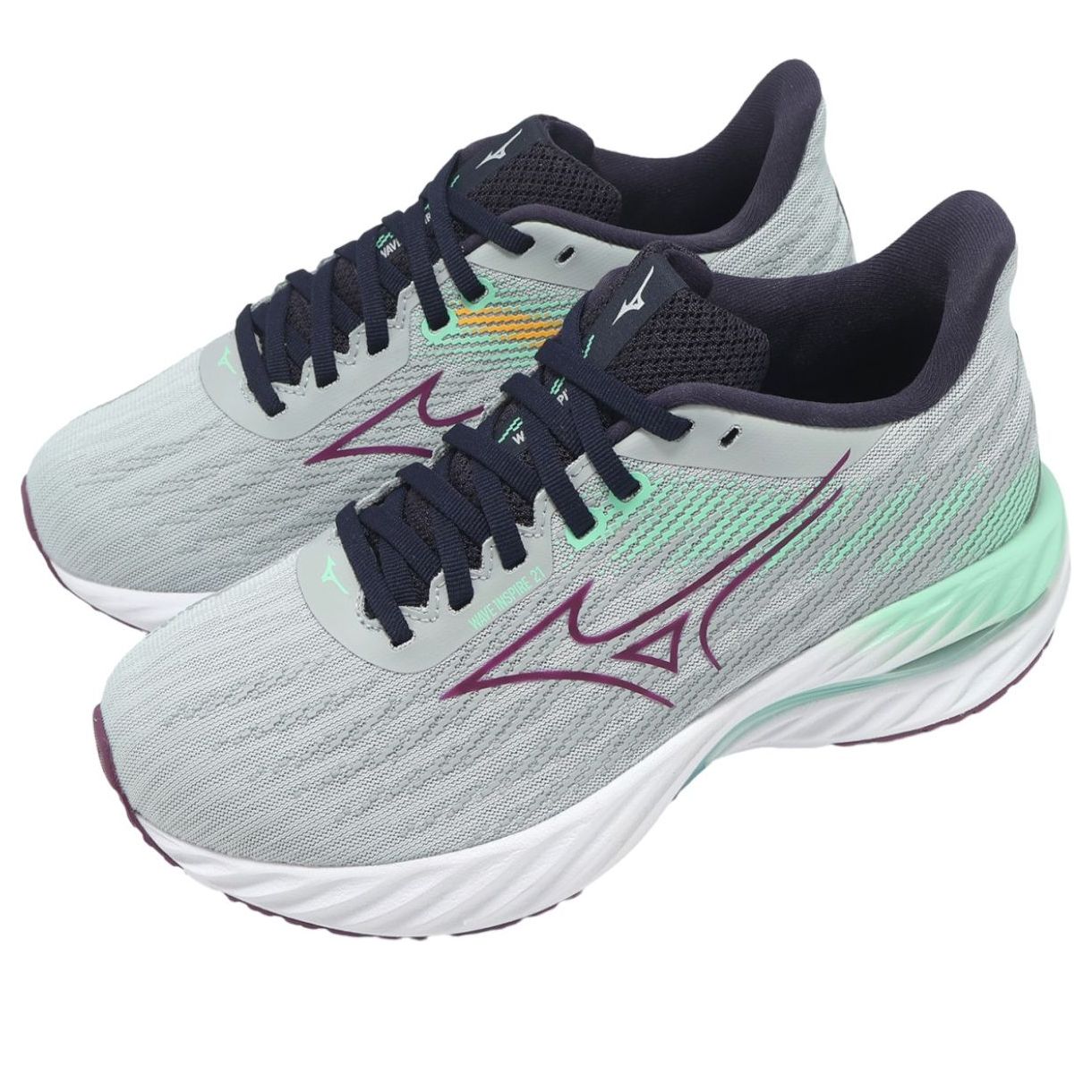 (WMNS) Mizuno Wave Inspire 21 Super Wide 'Grey Green' J1GD254673
