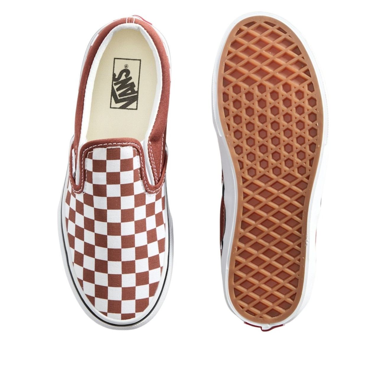 (PS) Vans Color Theory Classic Slip-On 'Brown Checkered' VN000D0JRUS
