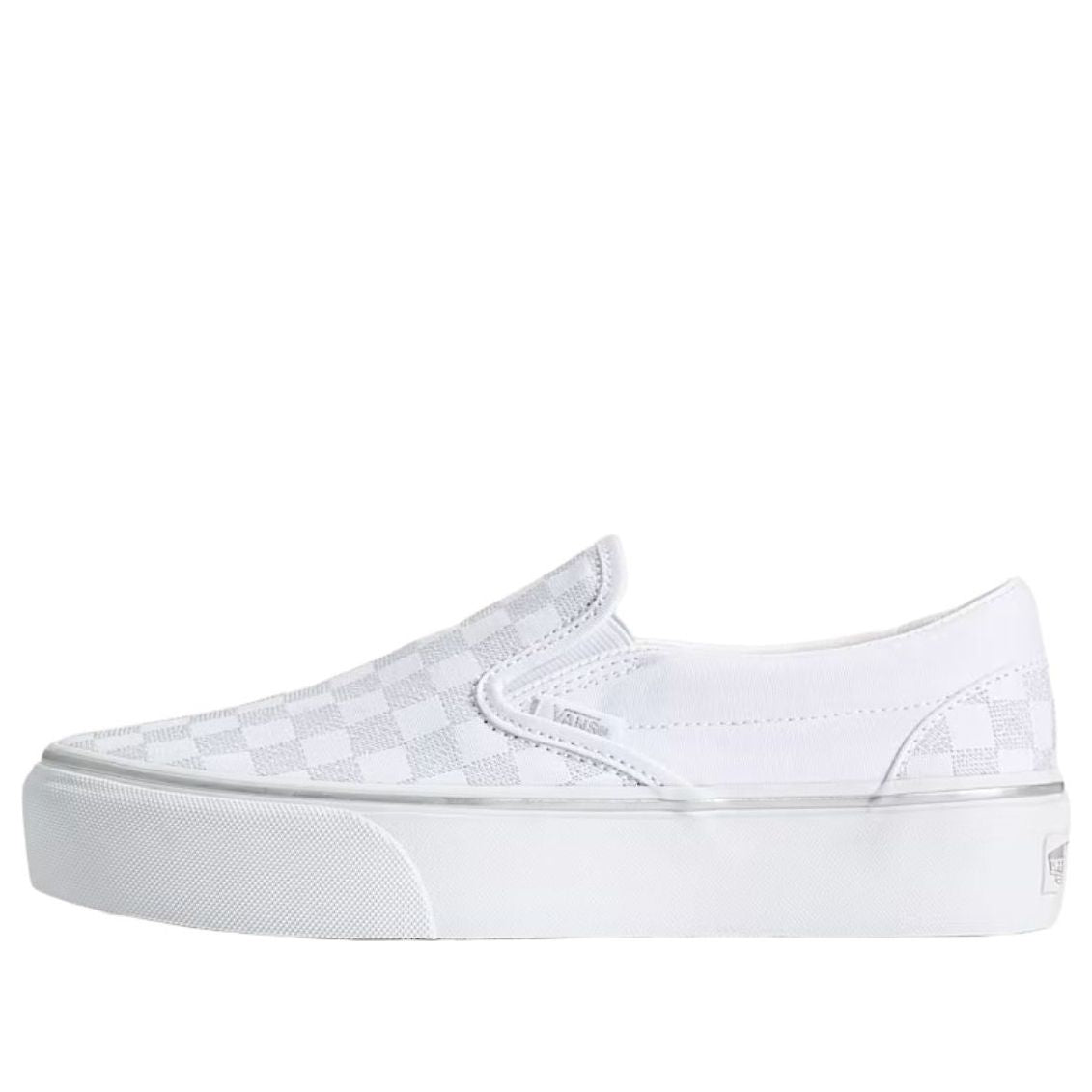 Vans Classic Slip-On Platform Checkerboard 'Silver Grey' VN000EA9SLV