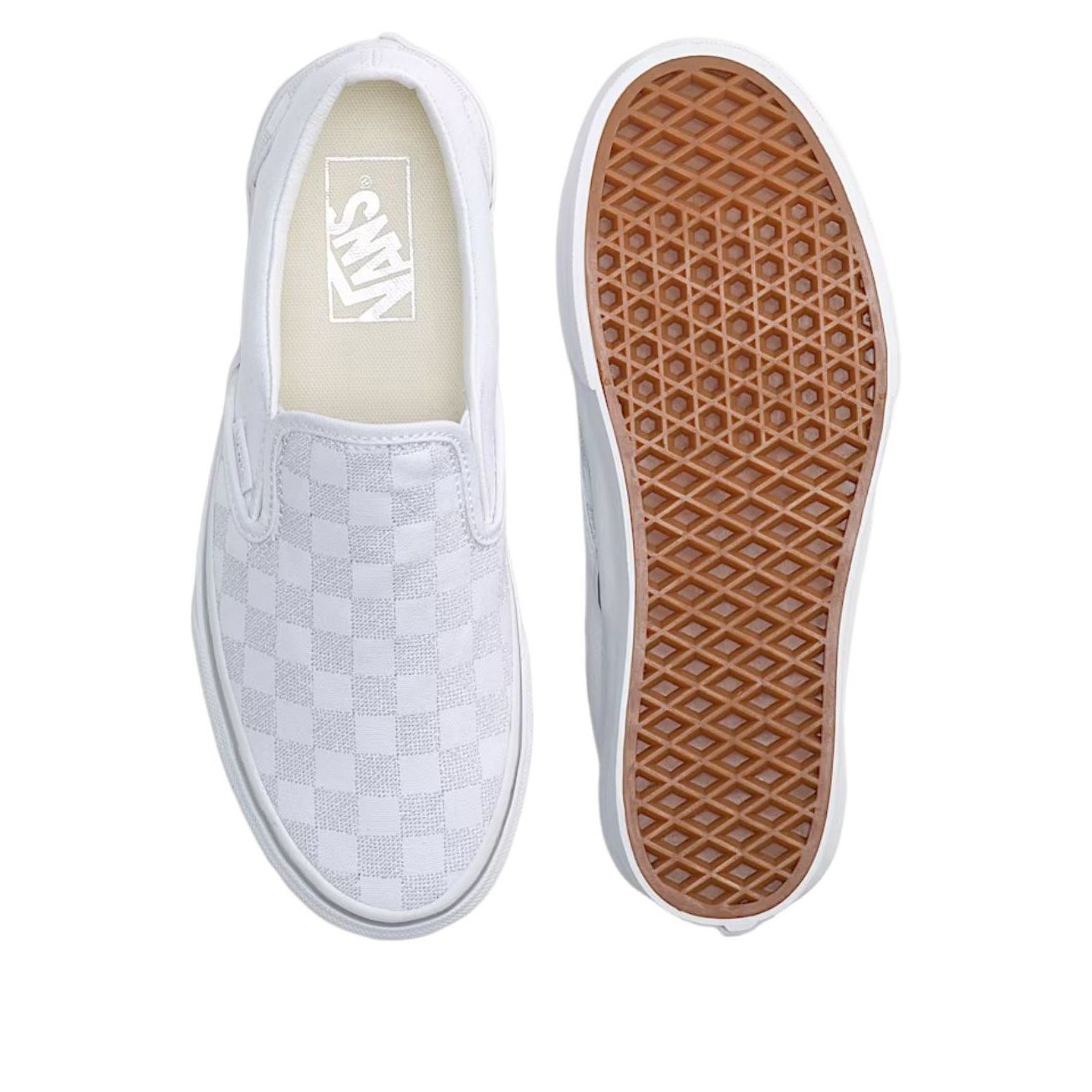Vans Classic Slip-On Platform Checkerboard 'Silver Grey' VN000EA9SLV