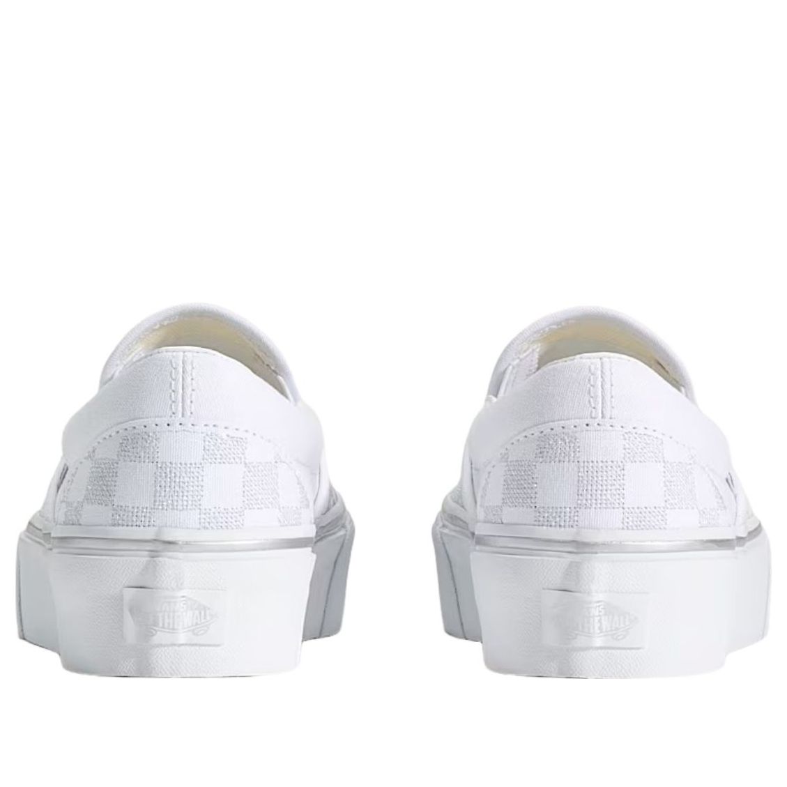 Vans Classic Slip-On Platform Checkerboard 'Silver Grey' VN000EA9SLV