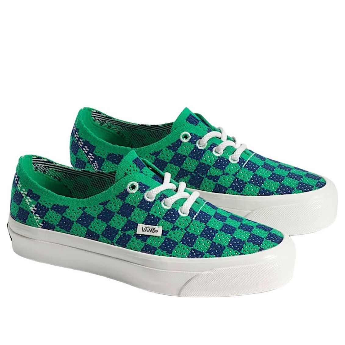 Vans Premium Authentic Checkerboard 'Green Navy Blue' VN000EJC5W3