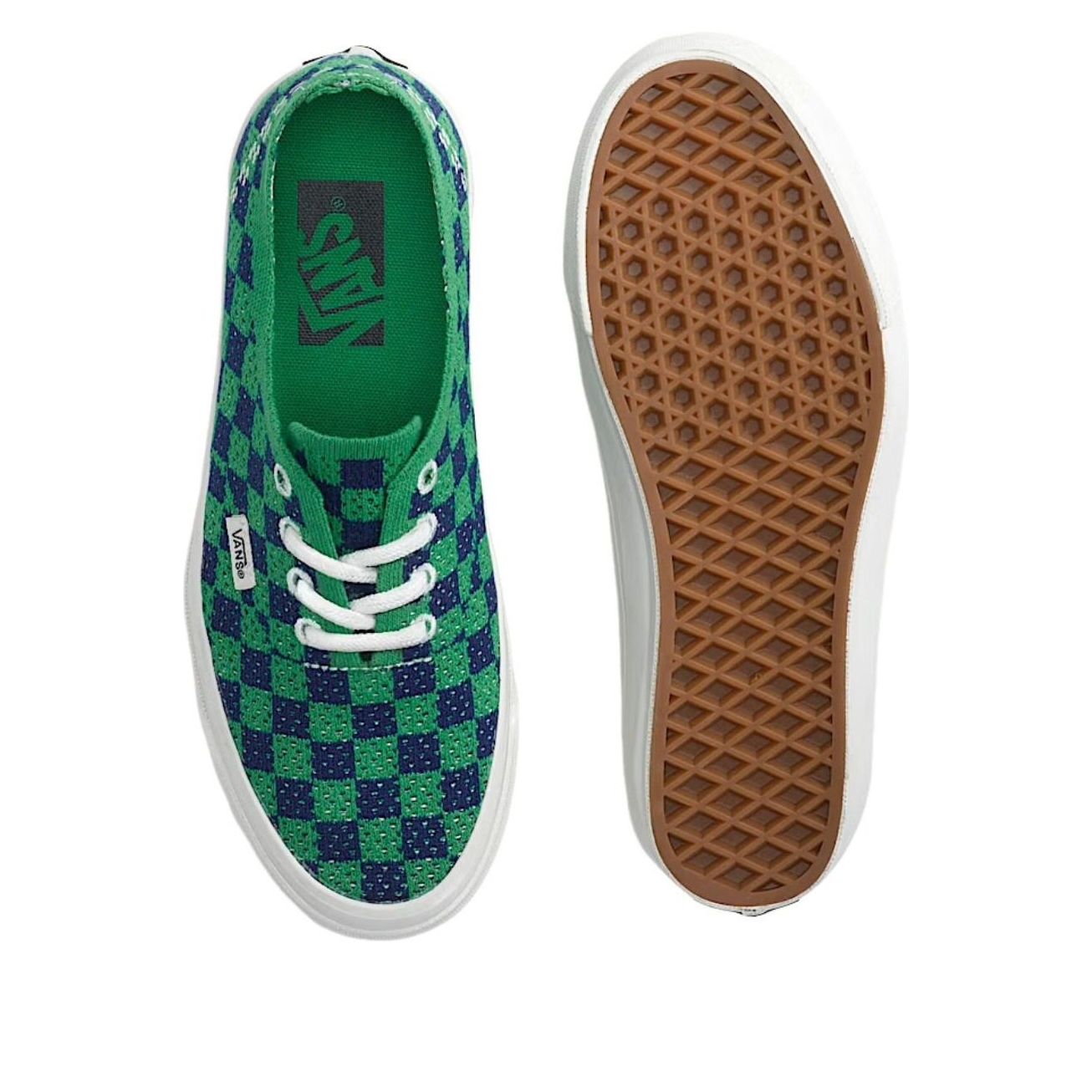 Vans Premium Authentic Checkerboard 'Green Navy Blue' VN000EJC5W3
