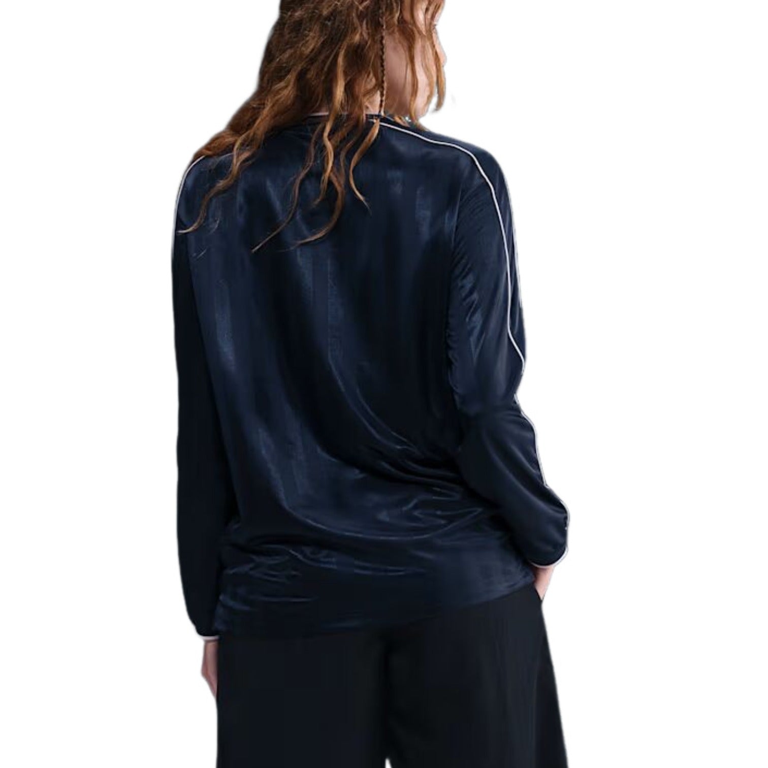 (WMNS) Nike Sportswear Long-Sleeve Jersey 'Midnight Navy Silt Red' IM7452-410