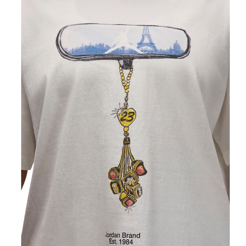 (WMNS) Air Jordan Girlfriend T-Shirt 'White' HF2861-133