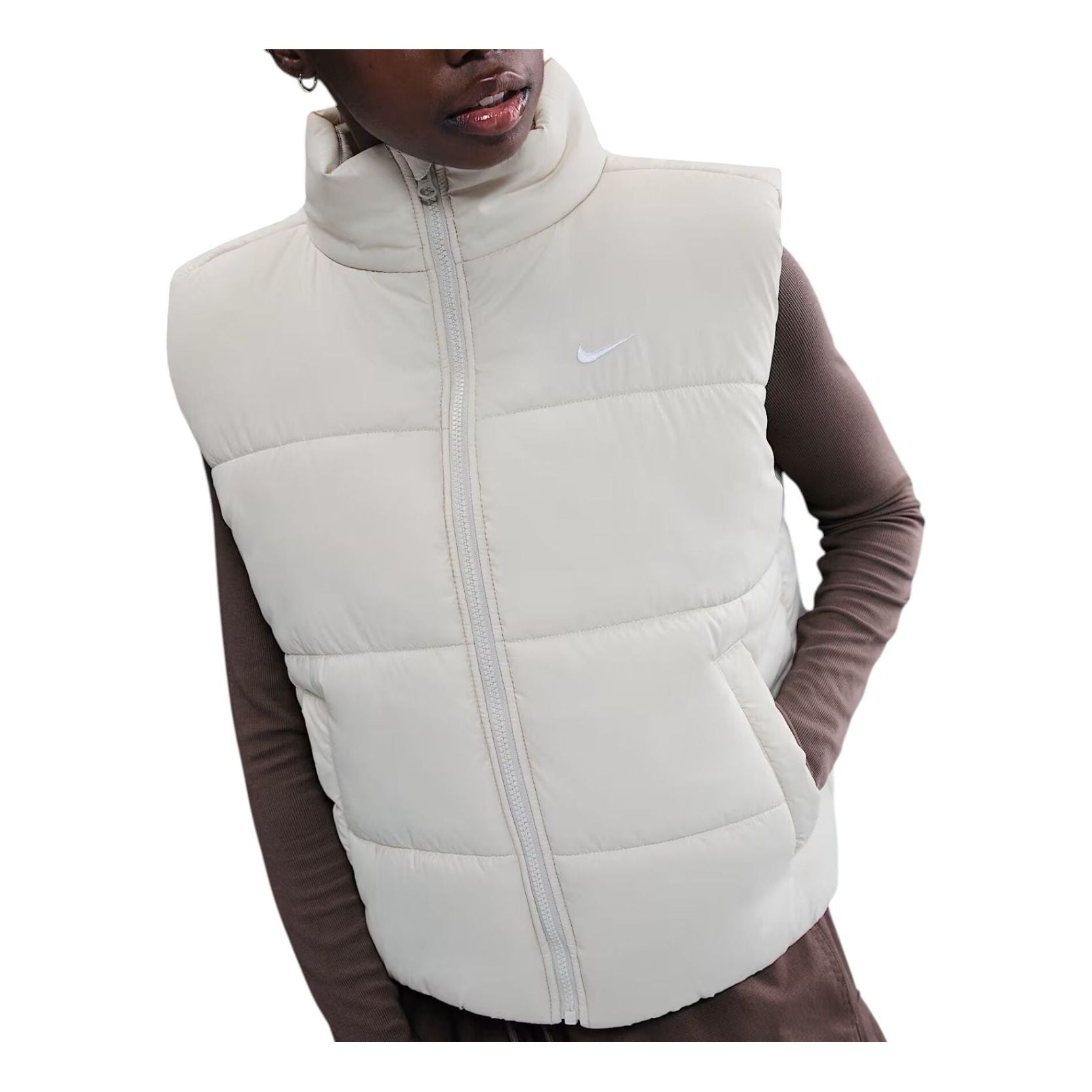 (WMNS) Nike Therma-FIT Loose-Fit Classic Puffer Vest 'Light Bone' FZ5922-072