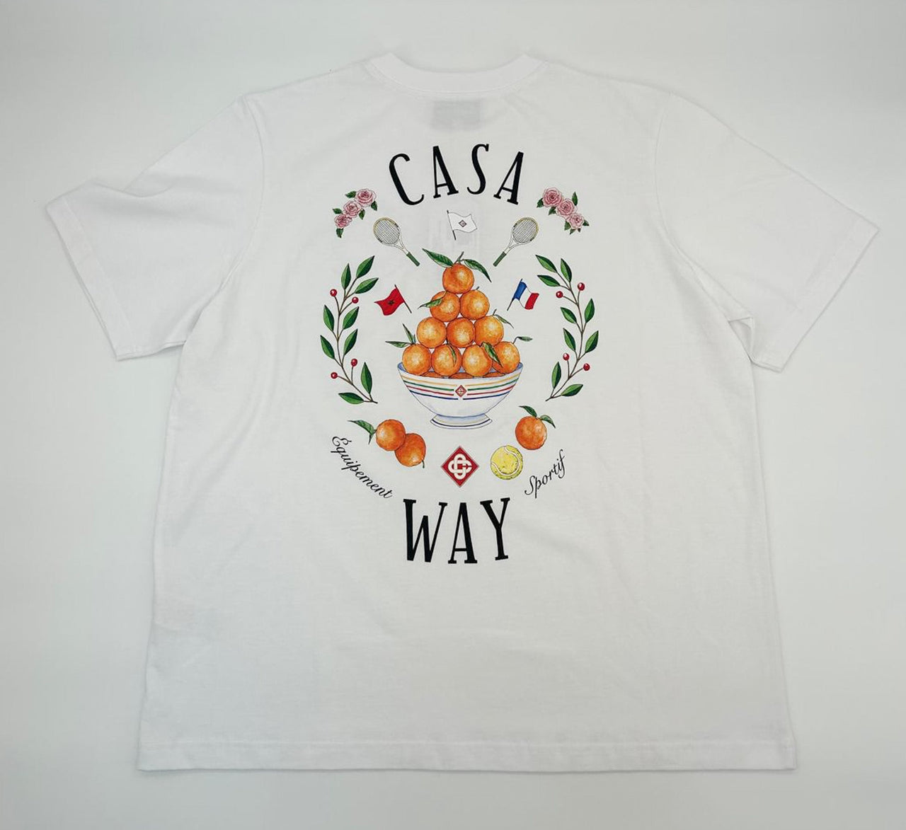 Casablanca White Casa Way Triomphe D'orange T-Shirt