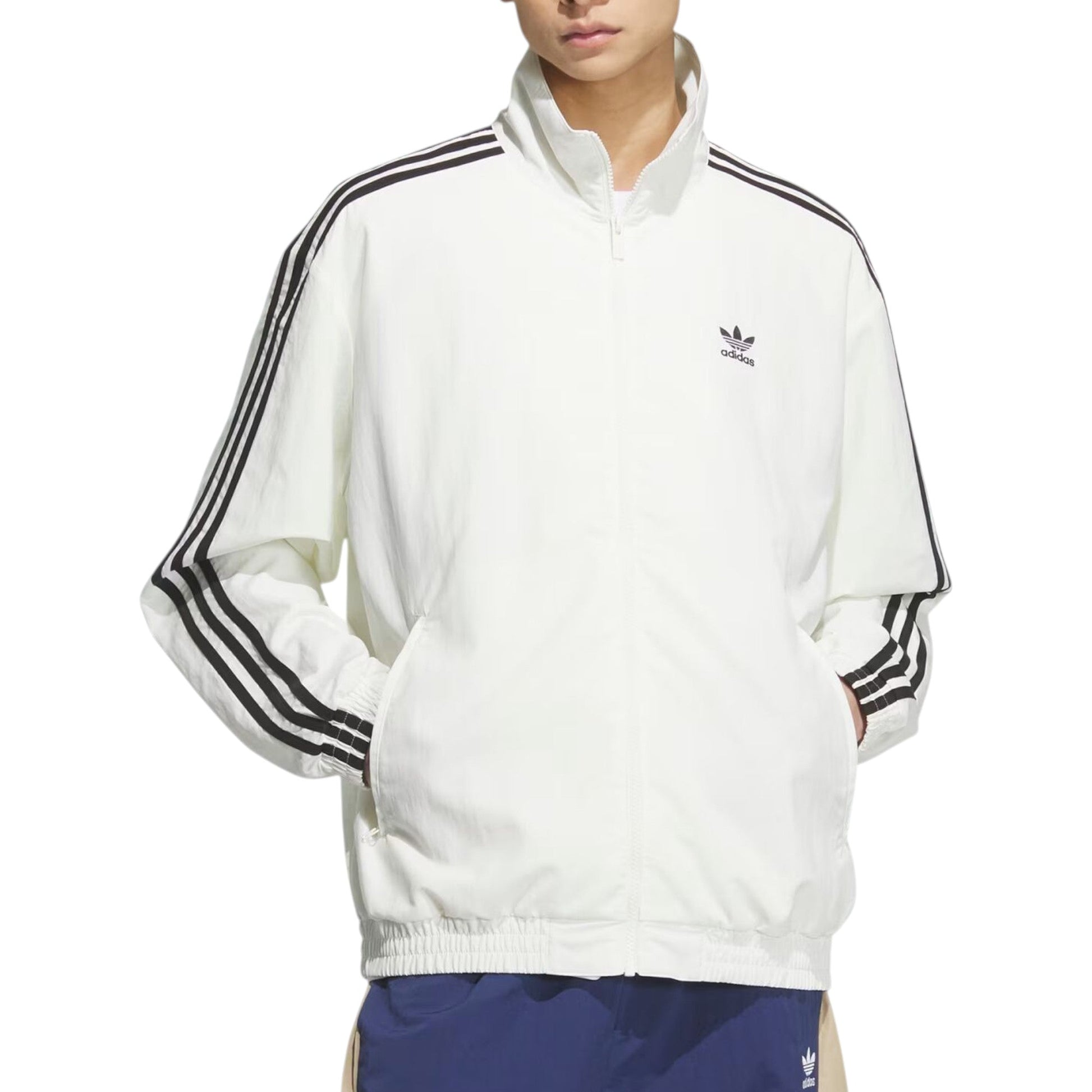 adidas Firebird Track Jacket Loose Fit Asia Sizing 'Off White' KC1455