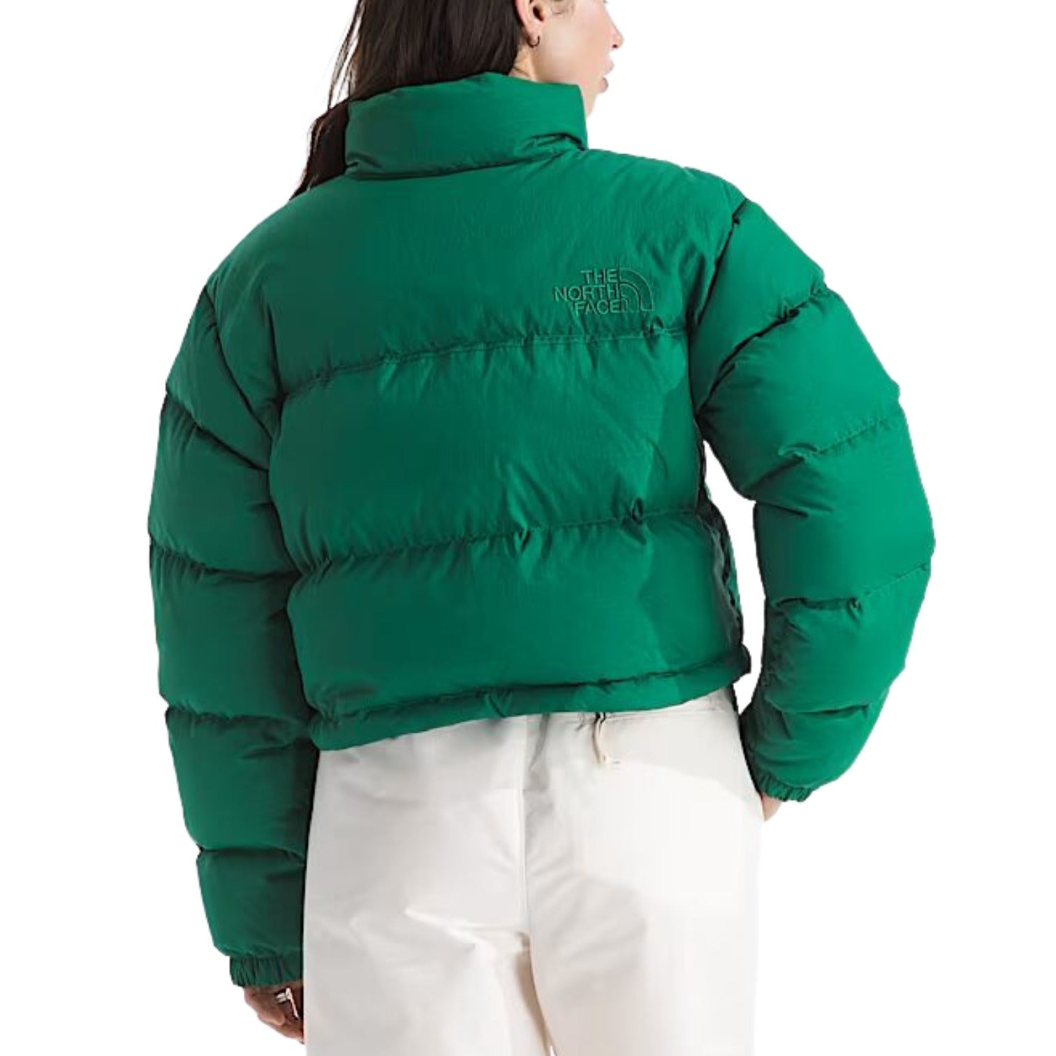 (WMNS) WMNS The North Face Nuptse Short DTM Jacket 'Evergreen' NF0A8EFENL1