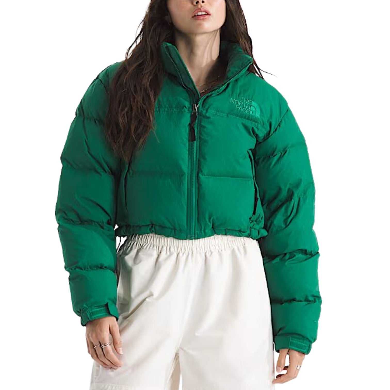 (WMNS) WMNS The North Face Nuptse Short DTM Jacket 'Evergreen' NF0A8EFENL1