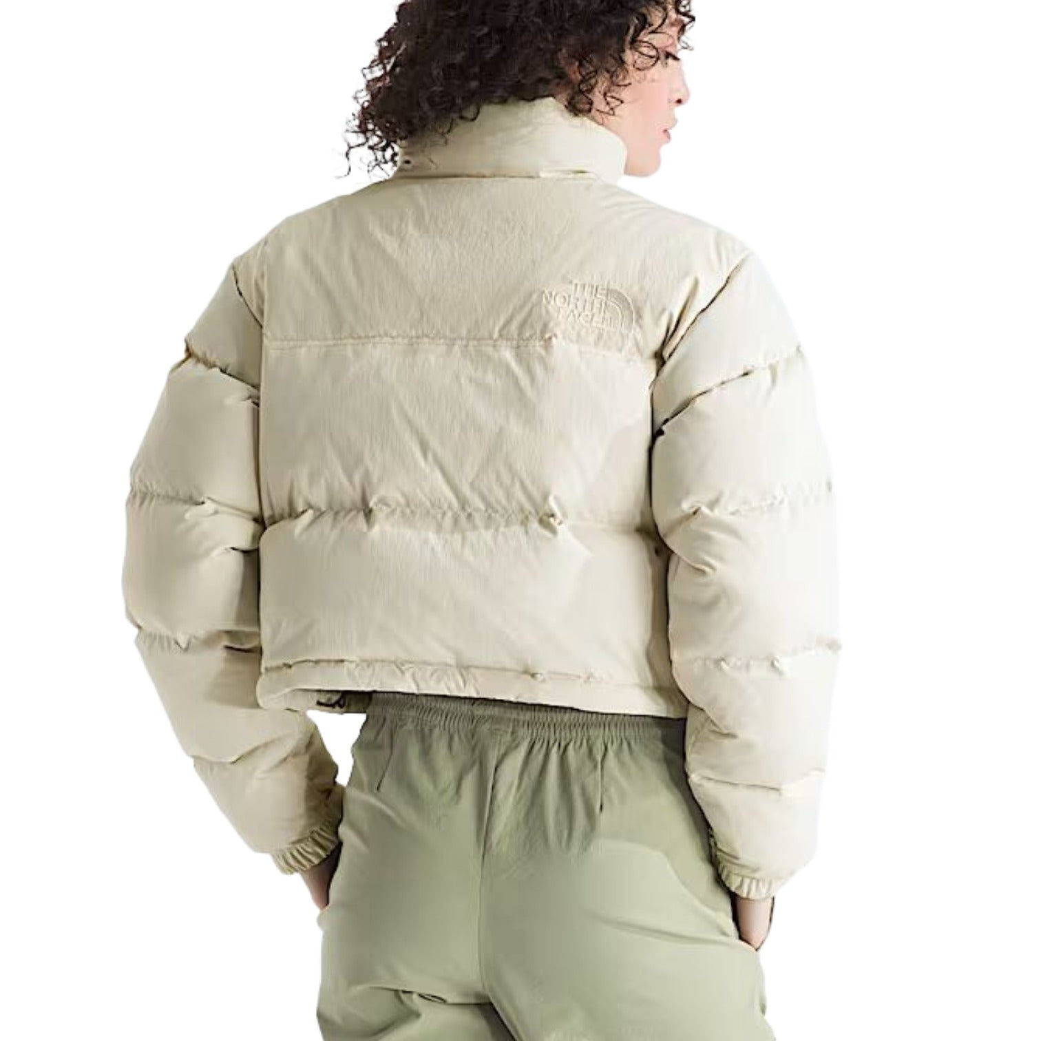 (WMNS) WMNS The North Face Nuptse Short DTM Jacket 'White Dune' NF0A8EFEQLI