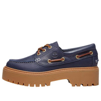 (WMNS) Timberland Stone Street Platform Boat 'Dark Blue Full-Grain' TB0A2GVFEP1