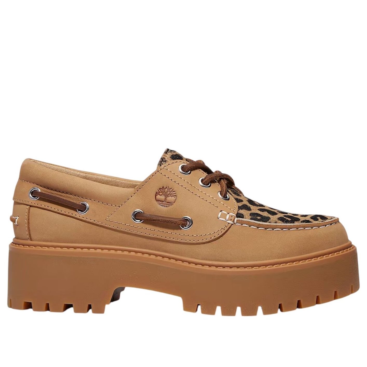 (WMNS) Timberland Stone Street Platform Boat 'Leopard Print' TB0A2GVFEN3