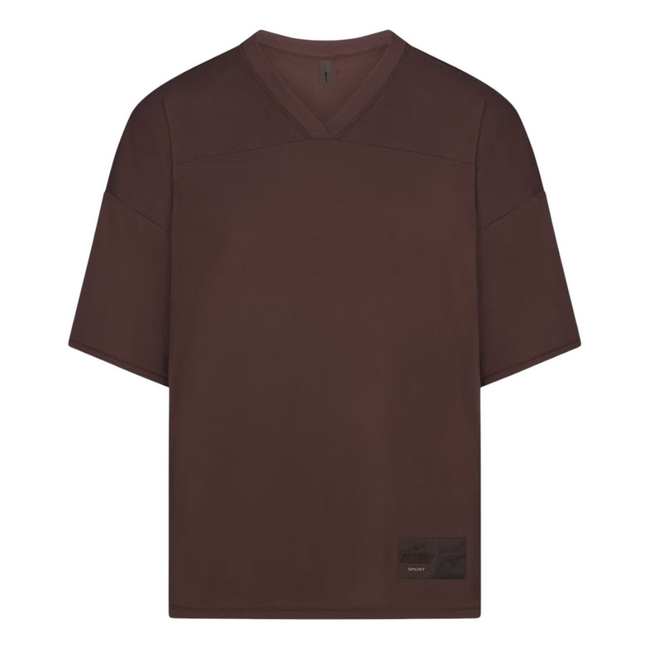 (WMNS) Nike x SKIMS Airy Oversized V-Neck T-Shirt 'Dark Sepia' SSSSL8629W-DSP