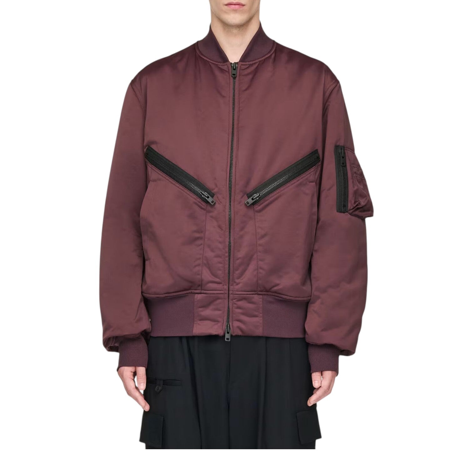 adidas Y-3 Bomber Oversized Jacket 'Shadow Maroon' KA2397
