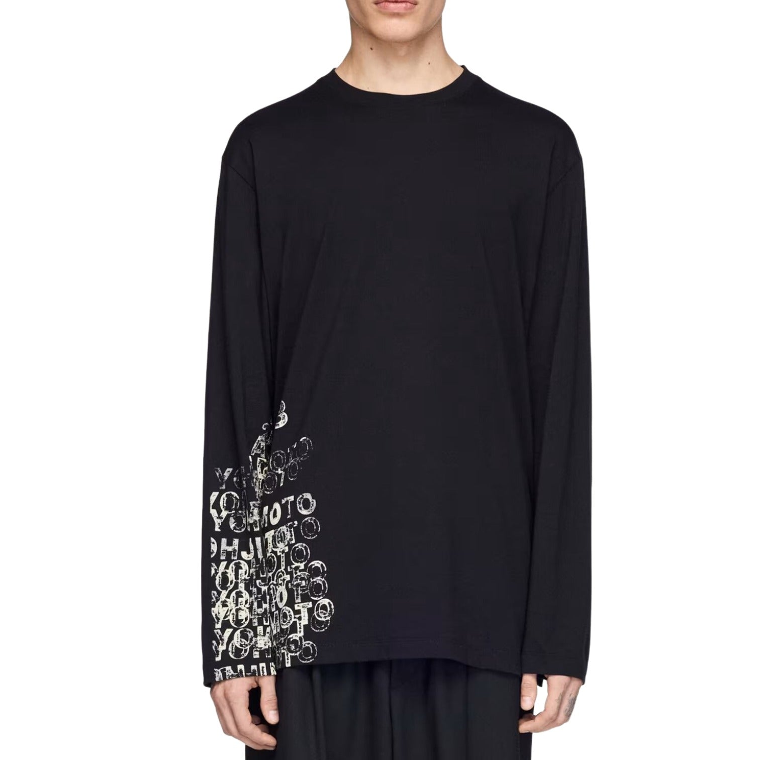 adidas Y-3 GFX Long Sleeve T-Shirt 'Black' KR2239
