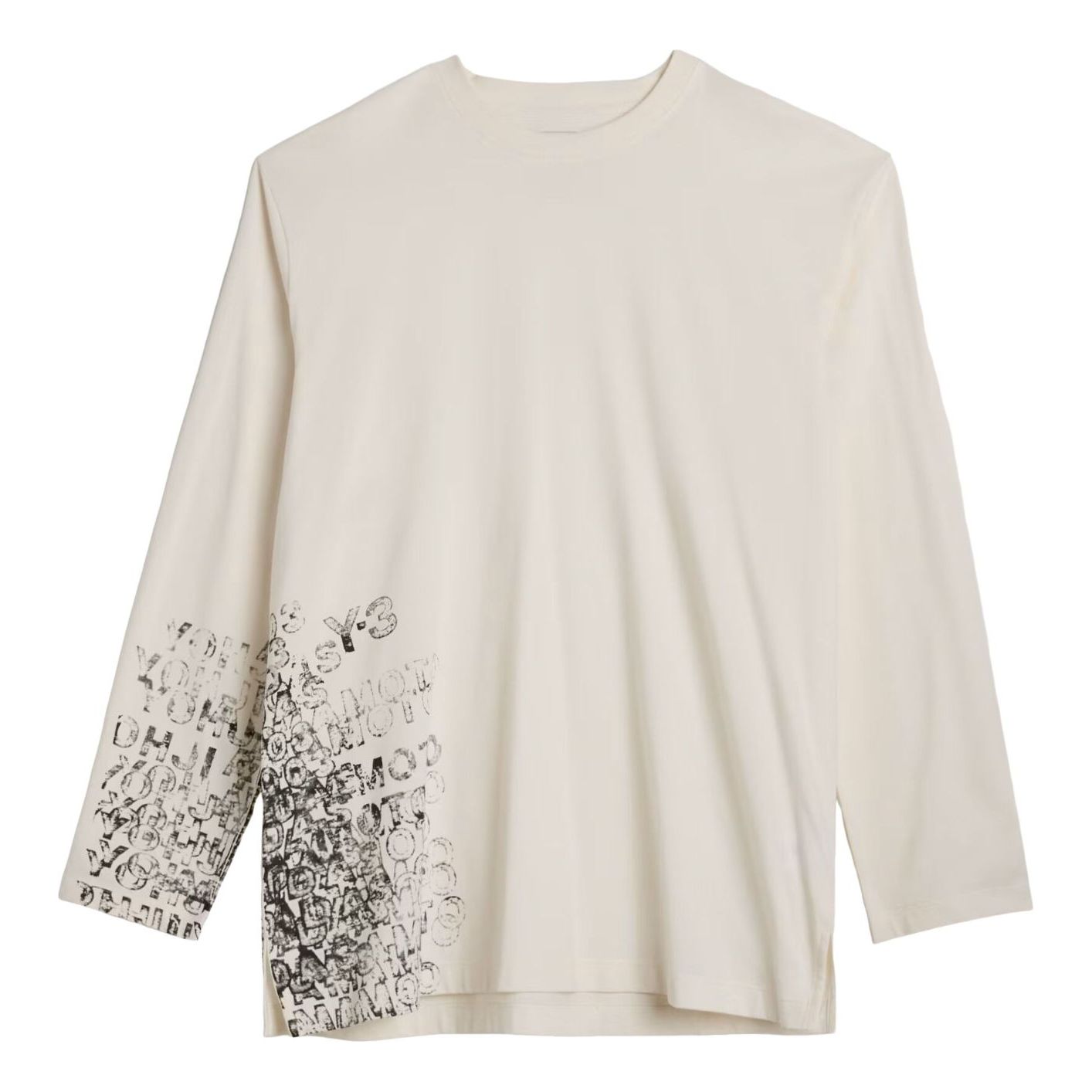 adidas Y-3 GFX Long Sleeve T-Shirt 'Chalk White' KR2238